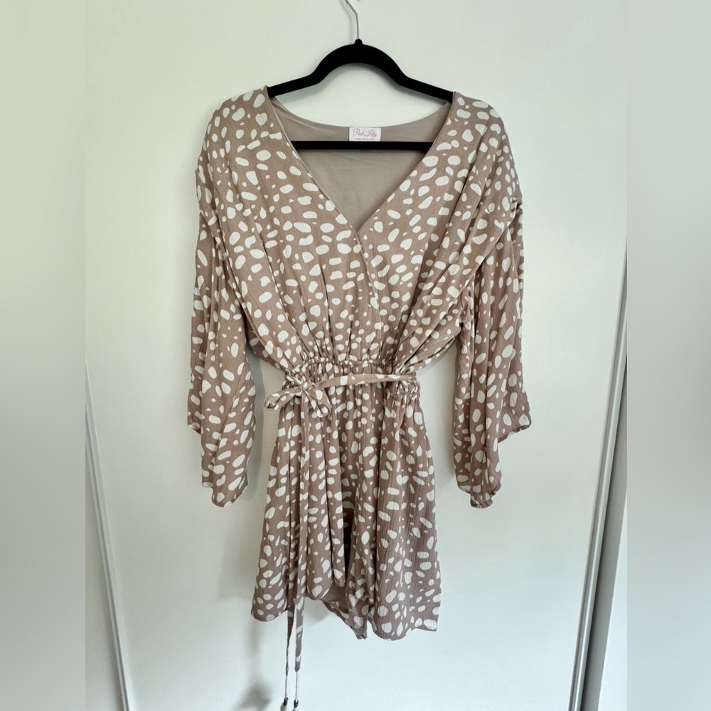 Pink Lily Romper - Small